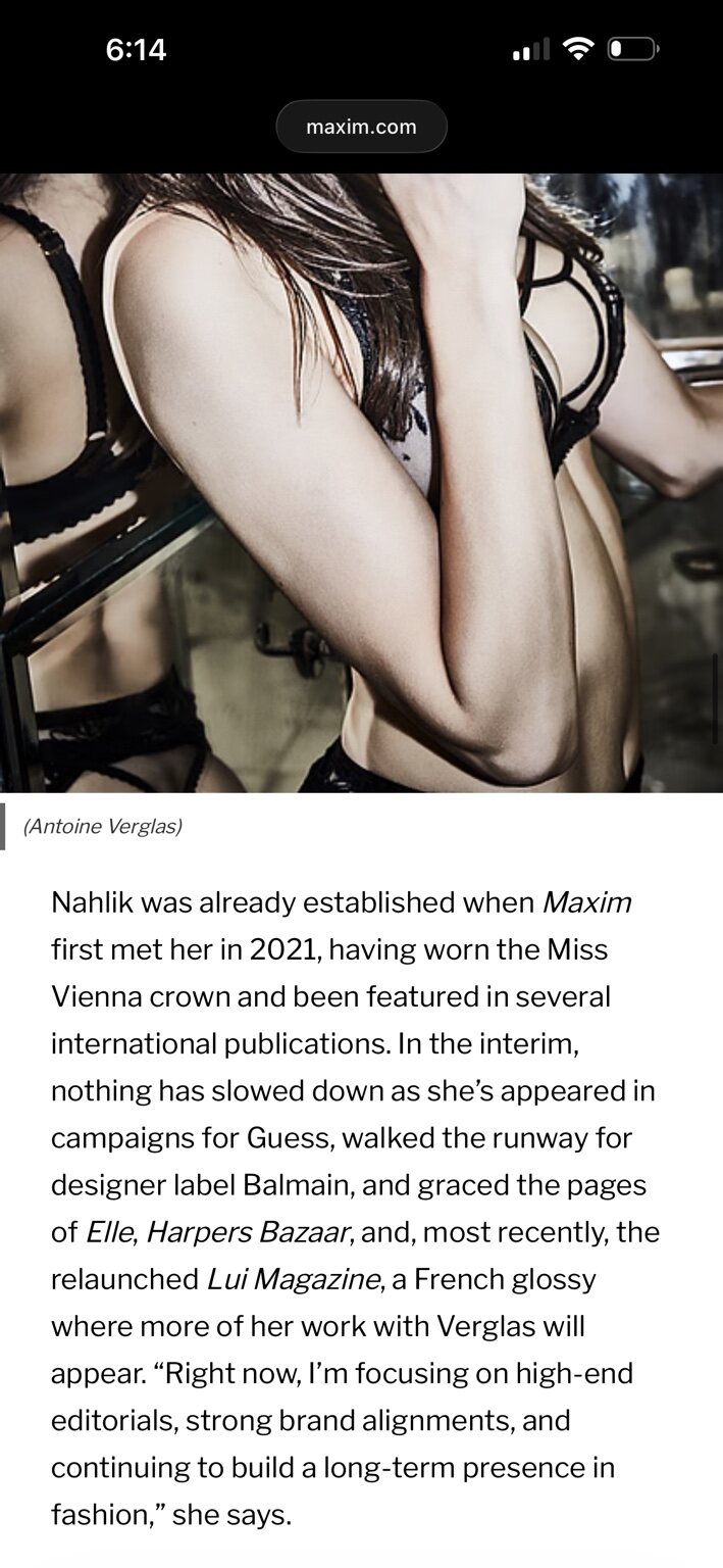 Maxim Paris editorial